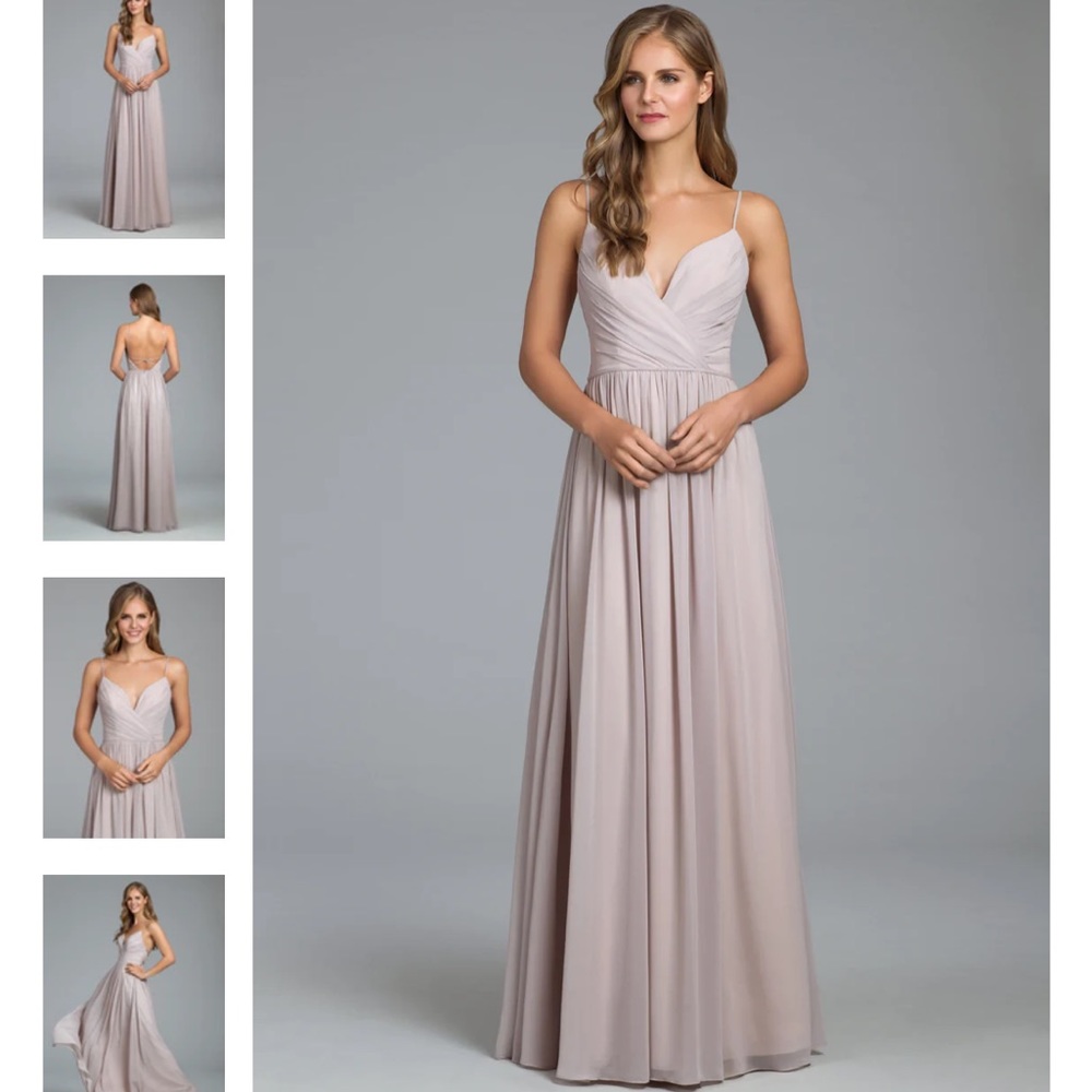 Hayley Paige Occasions Bridesmaid Champagne Dress - NWT
